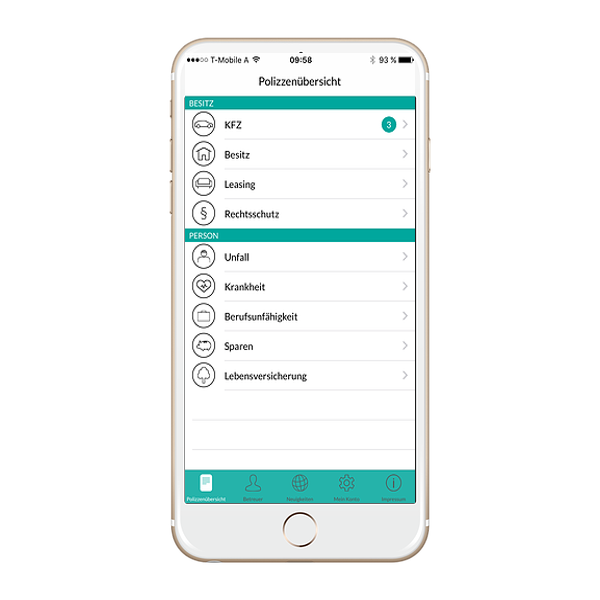 traudi App auf dem iPhone